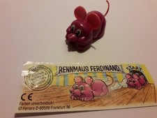Ü-Eier Rennmaus Ferdinand 1998 - 1 Figur + 1 Beipackzettel BPZ