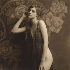 Dame Frau Model Vintage Retro