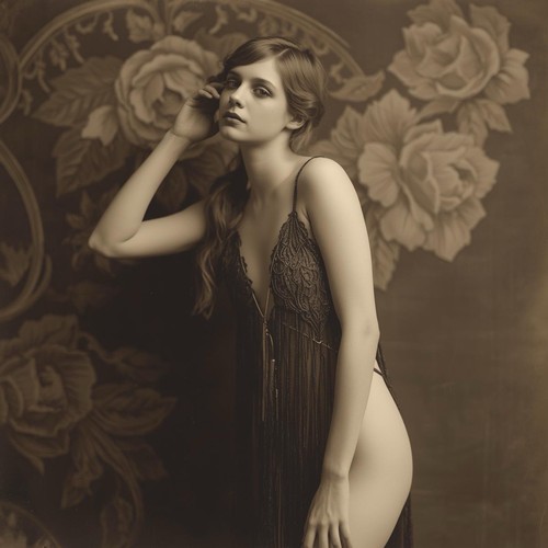 Dame frau model vintage - model,