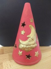 Teelicht Weihnachten Pyramide 16 cm Tischdeko Kerzenhalter Terrakotta Ton