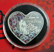 Liebe Herz Münze Rose Ringe Hochzeit Herzmünze