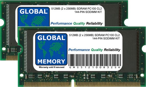512mb pc100 100mhz - 256mb),