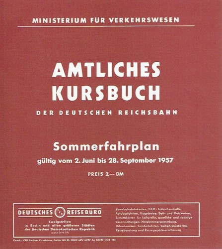 Amtliches kursbuch der - amtliches,