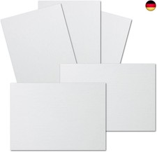 100 Stück DIN A6 Karton mit Leinenstruktur - Farbe: Weiss - 105 x 148 mm - 250 