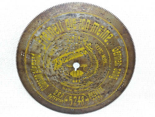 Antike blechplatte - x,