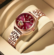 Damenuhr Rosegold  Rot