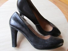 ZANON ZAGO Pumps  38  schwarz Leder Echtleder Absatz 9,5 cm