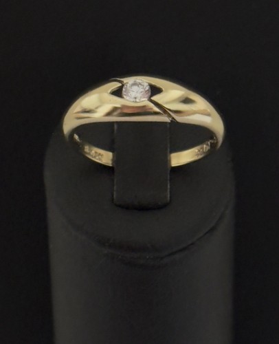 Goldring mit zirkonia - zirkonia, gold
