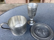 Kelch Tasse u Teller Zinn um