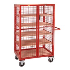 Plattformwagen Transportwagen mit 5 Böden + 4 Gitterwände Gitterwagen