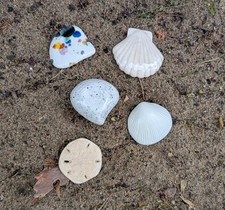 5 Muscheln  KERAMIK - Maritim