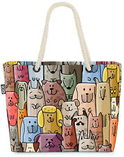 VOID Tasche Cartoon Hunde Hund Haus-Tier Muster Fell Hunde-Rasse