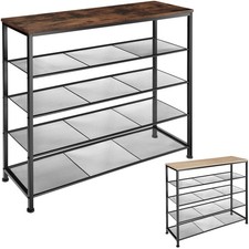 Schuhregal Holz Metall schmal