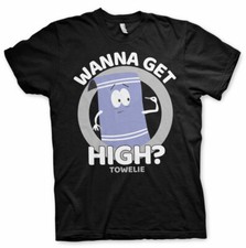 South Park Towelie Handtuch Wanna Get High Männer Men T-Shirt