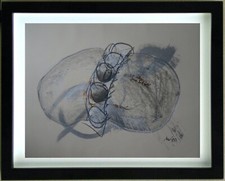 Gouache Zeichnung Abstrakte