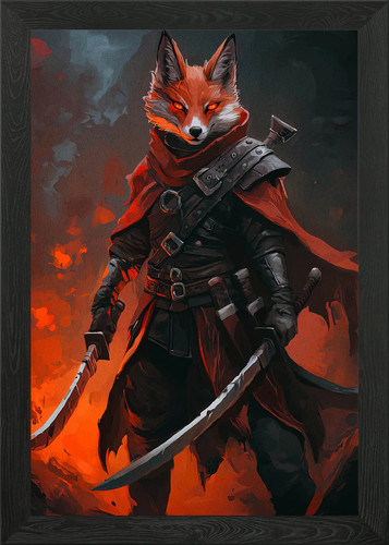 Gerahmtes wandbild fuchs - wandbild,