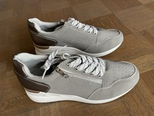 Gesundheitsschuhe Sneaker Gesundheit Schuhe Sport neu grau beige weiss Glanz 39