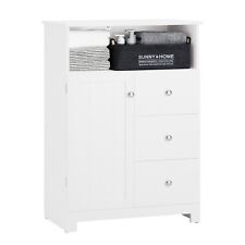 B-Waren Badkommode Badschrank Aufbewahrungsschrank Flurschrank BZR107-W-bwaren