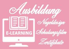 NAGELDESIGNERIN HEIMSTUDIUM KURS MIT 5 ZERTIFIKATEN SCHULUNGSUNTERLAGEN  FILM