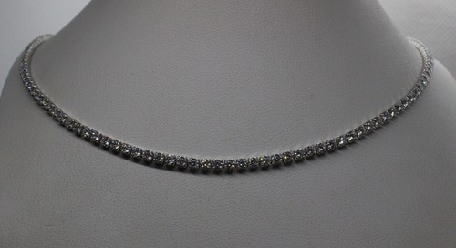 Tennis halskette silber weisse - silber,