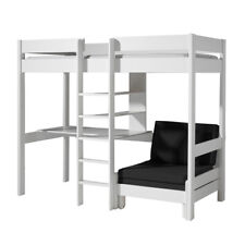 Hochbett massiv weiß