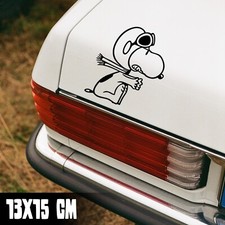 AUTO AUFKLEBER "SNOOPY FÄHRT" 13x15CM PEANUTS STICKER FUN JDM TUNING #0193