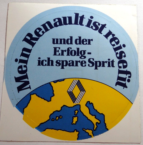 Werbe aufkleber mein - mein, renault