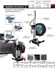 Radlift Radheber Reifenlift Radmontagelift Reifendienst Montiermaschine...