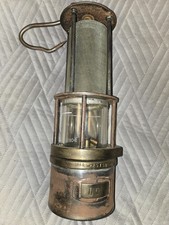 Grubenlampe Wetterlampe Bergbaulampe Messing Alt