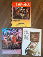 Gottlieb Bad Girls Manual + 2 Flyer (deutsch + US) / Flipper Pinball
