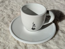 Bialetti Mokatasse 80ml mit Untertasse - weiß - Neuwertig
