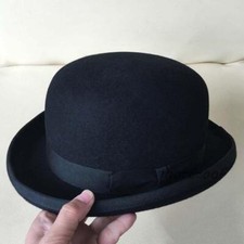 100% Wool Men's Black Bowler