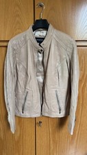 Lederjacke Manguun Collection Größe 44, beige, neu