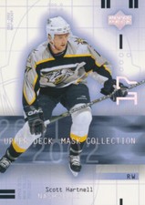 2001-02 UD Mask Collection #54 SCOTT HARTNELL - Nashville Predators