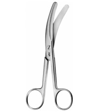 Bauchdeckenschere gebogen stumpf/stumpf 175mm Aesculap BC776R - Matt Schwarz