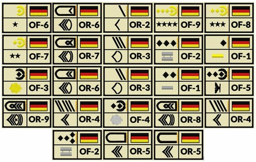 Rangabzeichen quer heer - bw, quer,