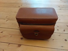 Retro Kameratasche Vintage Leder Braun zum Umhängetasche 