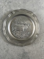 Zinnteller mit Hirsch