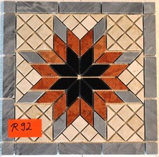 Naturstein Rosone Antik Marmor Fliese Mosaik R92