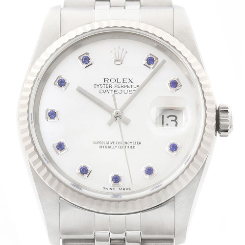 Rolex datejust 18k weißgold - weißgold, &