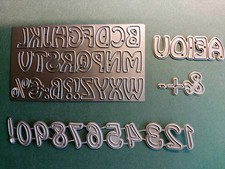 Stanzschablonen Buchstaben und Zahlen