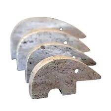 Skulptur Tisch- IN Travertin Set Familie Formichieri 4 Einheiten Design 14cm