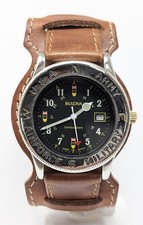 Bulova Uhr Bomber swiss made military watch usa army airforce Stahl