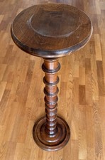 Wunderschöne Vintage Blumensäule aus Eichenholz