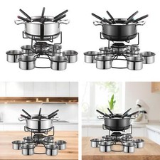 Fondue Topf Set Edelstahl