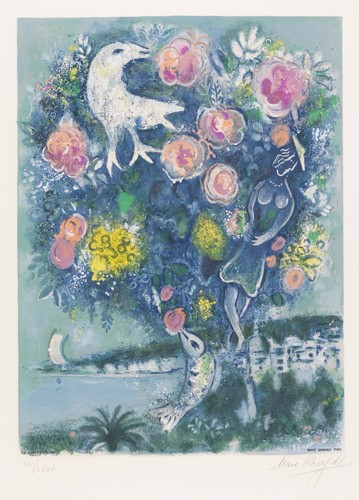 Marc chagall angel bay with - marc,