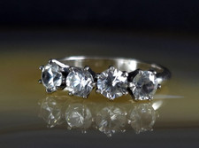 Ring Silber Sterling Zirkonia 16,8 mm Vorsteckring - attraktiv & schön funkelnd