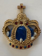 Große Krone 6x8cm Emblem Anstecknadel