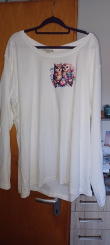Damen langarmshirt weiß mit - damen,