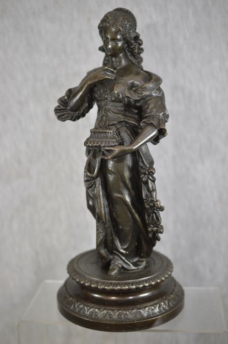 Alte metall figur dame mit - figur,